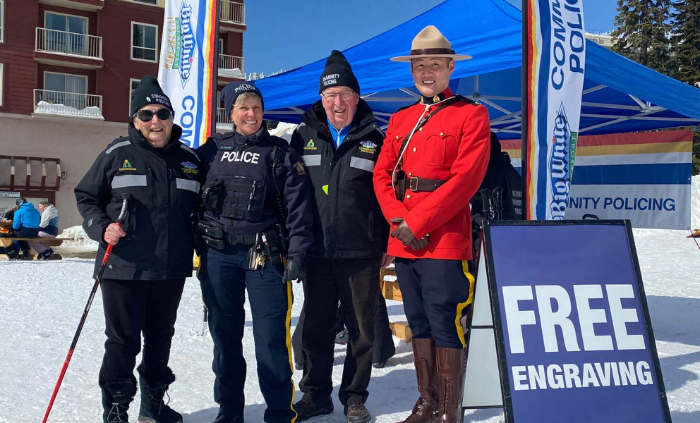 Big White Community Policing Office Free Engraving 